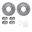WFWH1-76009 Front Brake Disc and Pad Kit, Plain Surface, 305 mm, Ceramic, R1 eLINE Silver Rotors with Ceramic Pads Series