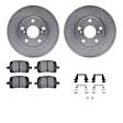 WFWH1-76112 Front Brake Disc and Pad Kit, Plain Surface, 279 mm, Ceramic, R1 eLINE Silver Rotors with Ceramic Pads Series