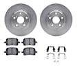 WFWH1-76113 Front Brake Disc and Pad Kit, Plain Surface, 305 mm, Ceramic, R1 eLINE Silver Rotors with Ceramic Pads Series