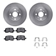 WFWH1-76114 Front Brake Disc and Pad Kit, Plain Surface, 267 mm, Ceramic, R1 eLINE Silver Rotors with Ceramic Pads Series