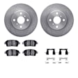 WFWH1-76120 Front Brake Disc and Pad Kit, Plain Surface, 267 mm, Ceramic, R1 eLINE Silver Rotors with Ceramic Pads Series