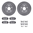 WFWH1-76156 Front Brake Disc and Pad Kit, Plain Surface, 254 mm, Ceramic, R1 eLINE Silver Rotors with Ceramic Pads Series