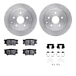 WFWH1-76177 Rear Brake Disc and Pad Kit, Plain Surface, 282 mm, Ceramic, R1 eLINE Silver Rotors with Ceramic Pads Series