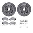 WFWH1-80001 Front Brake Disc and Pad Kit, Plain Surface, 254 mm, Ceramic, R1 eLINE Silver Rotors with Ceramic Pads Series