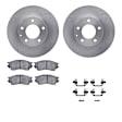 WFWH1-80046 Front Brake Disc and Pad Kit, Plain Surface, 279 mm, Ceramic, R1 eLINE Silver Rotors with Ceramic Pads Series