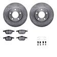 WFWH1-80056 Front Brake Disc and Pad Kit, Plain Surface, 305 mm, Ceramic, R1 eLINE Silver Rotors with Ceramic Pads Series