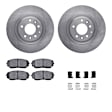 WFWH1-80067 Front Brake Disc and Pad Kit, Plain Surface, 320 mm, Ceramic, R1 eLINE Silver Rotors with Ceramic Pads Series