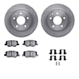 WFWH1-80077 Rear Brake Disc and Pad Kit, Plain Surface, 279 mm, Ceramic, R1 eLINE Silver Rotors with Ceramic Pads Series