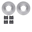 WFWN1-02004 Front Brake Disc and Pad Kit, Plain Surface, 282 mm, Ceramic, R1 eLINE Silver Rotors with Ceramic Pads Series