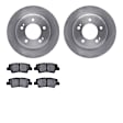 WFWN1-21036 Rear Brake Disc and Pad Kit, Plain Surface Ceramic R1 eLINE Silver Rotors with Ceramic Pads Series