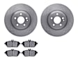 WFWN1-63022 Front Brake Disc and Pad Kit, Plain Surface, 330 mm, Ceramic, R1 eLINE Silver Rotors with Ceramic Pads Series