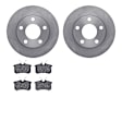 WFWN1-74007 Rear Brake Disc and Pad Kit, Plain Surface, 267 mm, Ceramic, R1 eLINE Silver Rotors with Ceramic Pads Series