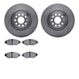 WFWN1-74026 Front Brake Disc and Pad Kit, Plain Surface, 340 mm, Ceramic, R1 eLINE Silver Rotors with Ceramic Pads Series