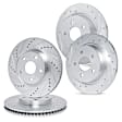 2024 Nissan Altima - Front and Rear Brake Disc, Cross-drilled and Slotted, 2.5L 4Cyl, eLINE Black Series