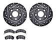 WGUN1-52051 Rear Brake Disc and Pad Kit, Silver zinc-plated, Cross-drilled and Slotted, 267 mm, OE Replacement, R1 eLINE Silver Rotors wtih Optimum OEp Pads Series