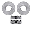 WGWN1-02008 Front Brake Disc and Pad Kit, Silver zinc-plated, Cross-drilled and Slotted, 282 mm, Ceramic, R1 eLINE Silver Rotors with Ceramic Pads Series