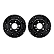 WHPN1-31118 Rear Brake Disc, Cross-drilled and Slotted, 330 mm, eLINE Black Series