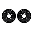WHPN1-32015 Rear Brake Disc, Cross-drilled and Slotted, 259 mm, eLINE Black Series