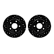 WHPN1-40084 Rear Brake Disc, Cross-Drilled, 315 mm