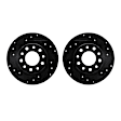 WHPN1-40106 Rear Brake Disc, Cross-drilled and Slotted, 381 mm, eLINE Black Series