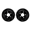 WHPN1-42034 Rear Brake Disc, Cross-Drilled, 318 mm
