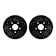 WHPN1-47015 Front Brake Disc, Cross-Drilled, 267 mm