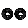 WHPN1-59014 Front Brake Disc, Cross-drilled and Slotted, 297 mm, eLINE Black Series