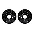 WHPN1-59044 Rear Brake Disc, Cross-drilled and Slotted, 267 mm, eLINE Black Series