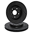 WHPN1-63128 Rear Brake Disc, Cross-drilled and Slotted,, eLINE Black Series