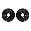 WHPN1-68019 Rear Brake Disc, Cross-Drilled,, 5.6L, 8Cyl