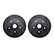 WHPN1-73046 Rear Brake Disc, Cross-drilled and Slotted, 254 mm, eLINE Black Series