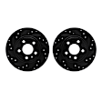 WHPN1-73048 Rear Brake Disc, Cross-Drilled, 287 mm
