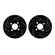 WHPN1-74019 Front Brake Disc, Cross-drilled and Slotted, 267 mm, eLINE Black Series