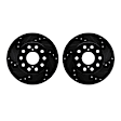 WHPN1-76143 Rear Brake Disc, Cross-Drilled, 267 mm