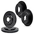 WHPN2-52008 Front and Rear Brake Disc, Cross-drilled and Slotted,, eLINE Black Series