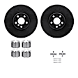 WHTH1-31105 Front Brake Disc and Pad Kit, Black, Cross-drilled and Slotted, 356 mm, Ceramic, R1 eLINE Black Rotors with European Ceramic Pads Series