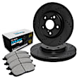 WHTN1-73056 Rear Brake Disc and Pad Kit, Black, Cross-drilled and Slotted, 330 mm, Ceramic, R1 eLINE Black Rotors with European Ceramic Pads Series