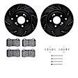 WHVH1-03001 Rear Brake Disc and Pad Kit, Black, Cross-drilled and Slotted, 330 mm, R1 eLINE Black Rotors with Performance Off-Road/Tow Pads Series