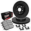 WHVH1-42022 Front Brake Disc and Pad Kit, Black, Cross-drilled and Slotted, 305 mm, R1 eLINE Black Rotors with Performance Off-Road/Tow Pads Series