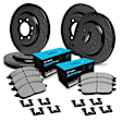WHWH2-67058 Front and Rear Brake Disc and Pad Kit, Black, Cross-drilled and Slotted, Front - 295 mm, Rear - 307 mm, Ceramic, R1 eLINE Black Rotors with Ceramic Pads Series