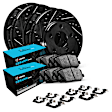WHWH2-74049 Front and Rear Brake Disc and Pad Kit, Black, Cross-drilled and Slotted, Front - 381 mm, Rear - 310 mm, Ceramic, R1 eLINE Black Rotors with Ceramic Pads Series