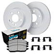 WJTH1-47004 Rear Brake Disc and Pad Kit, Geomet Coated, Plain Surface, 340 mm, Ceramic, R1 GEO-Carbon Rotors with European Ceramic Pads Series
