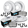 WJTH2-74000 Front and Rear Brake Disc and Pad Kit, Geomet Coated, Plain Surface, Front - 340 mm, Rear - 300 mm, Ceramic, R1 GEO-Carbon Rotors with European Ceramic Pads Series