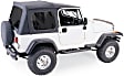 1986 Jeep CJ7 - Complete Series, Soft Top, Black diamond, With Frame (Frame Included), For Use With Full Steel Doors, With Tinted Windows, Vinyl Coated Polyester and Cotton