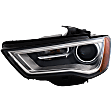 2015-2016 Audi A3 - Driver Side Headlight, without Bulb, HID/Xenon, Clear Lens