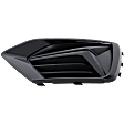 Front, Passenger Side, Outer Fog Light Cover, Textured, With Glossy Black Trim