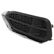 Front, Driver Side Fog Light Cover, Textured Black, Base Model