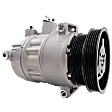 2013 Volkswagen Golf Highline TDI - A/C Compressor, Direct Drive Compressor; Pxe16; 5 + 5 Groove, With Clutch, 5-Groove Pulley, 2.5L