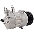 2013 Volkswagen Golf Highline TDI - A/C Compressor, Direct Drive Compressor; Pxe16; 5 + 5 Groove, With Clutch, 5-Groove Pulley, 2.5L