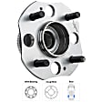 Rear, Driver or Passenger Side Wheel Hub, With Bearing, 4 x 4.5 in. Bolt Pattern, 5 Cyl., 2.5L Engine